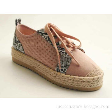 Women's Lace-Up Chunky Platform Espadrille Fashion Sneaker